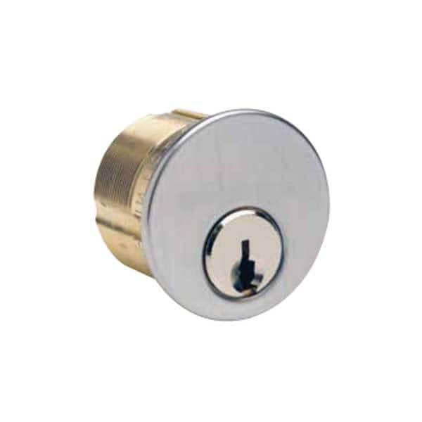 Ilco 1" Mortise Cylinder, 5-Pin, Schlage C Keyway, Adams Rite Cam, Keyed Alike in Pairs, Satin Chro ILCO-7165SC2-26D-KA2 - main
